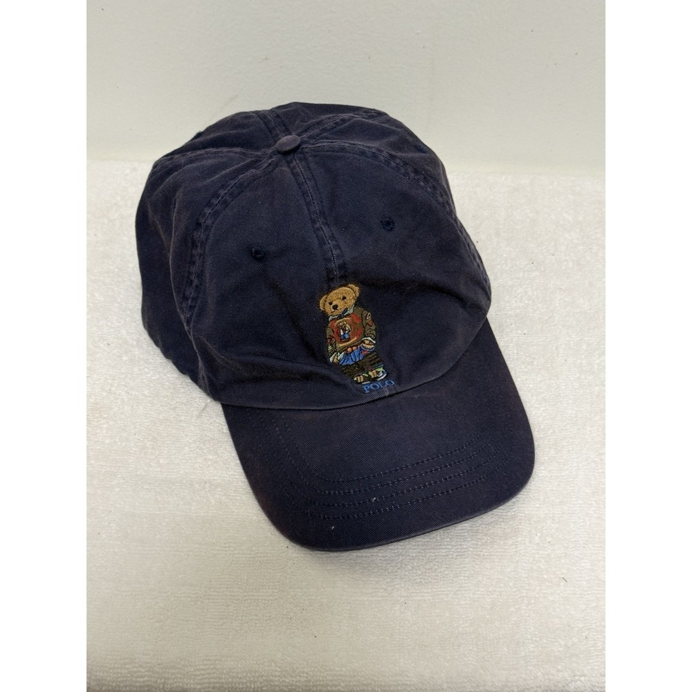 Polo Ralph Lauren Navy blue Twill Baseball Cap Iconic Teddy Bear